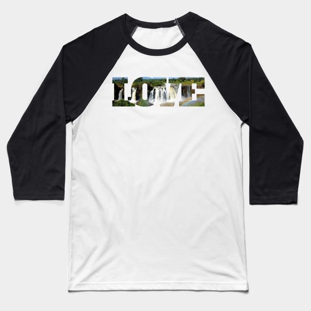 Abay/Nile Baseball T-Shirt by Amharic Avenue